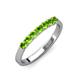 4 - Fiala 2.70 mm Peridot 7 Stone Wedding Band 