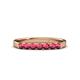 3 - Fiala 2.70 mm Rhodolite Garnet 7 Stone Wedding Band 