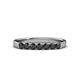 3 - Fiala 2.70 mm Black Diamond 7 Stone Wedding Band 