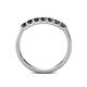 6 - Fiala 2.70 mm Black Diamond 7 Stone Wedding Band 