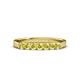 3 - Fiala 2.70 mm Yellow Sapphire 7 Stone Wedding Band 