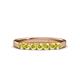 3 - Fiala 2.70 mm Yellow Sapphire 7 Stone Wedding Band 