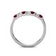 4 - Fiala 2.70 mm Ruby and Diamond 7 Stone Wedding Band 