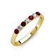 2 - Fiala 2.70 mm Ruby and Diamond 7 Stone Wedding Band 