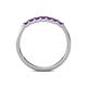 6 - Fiala 2.00 mm Amethyst 7 Stone Wedding Band 