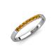4 - Fiala 2.00 mm Citrine 7 Stone Wedding Band 
