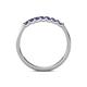 6 - Fiala 2.00 mm Iolite 7 Stone Wedding Band 