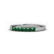 1 - Fiala 2.00 mm Emerald 7 Stone Wedding Band 