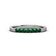 3 - Fiala 2.00 mm Emerald 7 Stone Wedding Band 
