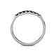 6 - Fiala 2.00 mm Black Diamond 7 Stone Wedding Band 