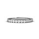 1 - Fiala 2.00 mm White Sapphire 7 Stone Wedding Band 
