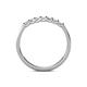 6 - Fiala 2.00 mm White Sapphire 7 Stone Wedding Band 