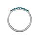 6 - Fiala 2.00 mm London Blue Topaz 7 Stone Wedding Band 