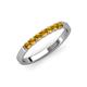 4 - Fiala 2.40 mm Citrine 7 Stone Wedding Band 