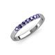 4 - Fiala 2.40 mm Iolite 7 Stone Wedding Band 