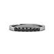 3 - Fiala 2.40 mm Black Diamond 7 Stone Wedding Band 