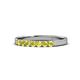 1 - Fiala 2.40 mm Yellow Diamond 7 Stone Wedding Band 
