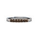 3 - Fiala 2.40 mm Smoky Quartz 7 Stone Wedding Band 