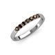 4 - Fiala 2.40 mm Smoky Quartz 7 Stone Wedding Band 