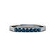 3 - Fiala 2.40 mm Blue Diamond 7 Stone Wedding Band 