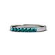 1 - Fiala 2.40 mm London Blue Topaz 7 Stone Wedding Band 