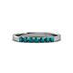 3 - Fiala 2.40 mm London Blue Topaz 7 Stone Wedding Band 