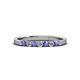 2 - Fiala 2.00 mm Tanzanite and Lab Grown Diamond 7 Stone Wedding Band 