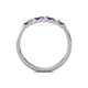 5 - Fiala 2.00 mm Amethyst and Lab Grown Diamond 7 Stone Wedding Band 