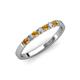 3 - Fiala 2.00 mm Citrine and Lab Grown Diamond 7 Stone Wedding Band 