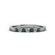 2 - Fiala 2.00 mm Diamond and Lab Created Alexandrite 7 Stone Wedding Band 
