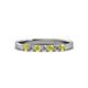 2 - Fiala 2.40 mm Yellow Diamond and White Lab Grown Diamond 7 Stone Wedding Band 
