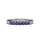 3 - Fiala 2.70 mm Iolite 7 Stone Wedding Band 