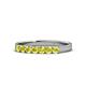 1 - Fiala 2.70 mm Yellow Diamond 7 Stone Wedding Band 