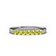 3 - Fiala 2.70 mm Yellow Diamond 7 Stone Wedding Band 