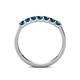 6 - Fiala 2.70 mm Blue Diamond 7 Stone Wedding Band 