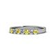 1 - Fiala 2.70 mm Yellow Sapphire and Lab Grown Diamond 7 Stone Wedding Band 