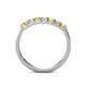 4 - Fiala 2.70 mm Yellow Sapphire and Lab Grown Diamond 7 Stone Wedding Band 