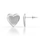 1 - Zahira Puffed Heart Women Stud Earrings in 14K Solid Gold 