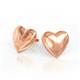 4 - Zahira Puffed Heart Women Stud Earrings in 14K Solid Gold 