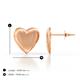 5 - Zahira Puffed Heart Women Stud Earrings in 14K Solid Gold 
