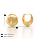 5 - Zona Bold Dome Huggie Earrings in 14K Solid Gold 