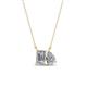1 - Arika 1.10 ctw Emerald and Pear Shape Lab Grown Diamond Toi Et Moi Women Pendant Necklace 