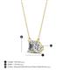 4 - Arika 1.10 ctw Emerald and Pear Shape Lab Grown Diamond Toi Et Moi Women Pendant Necklace 