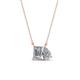 1 - Arika 1.10 ctw Emerald and Pear Shape Lab Grown Diamond Toi Et Moi Women Pendant Necklace 