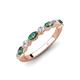 4 - Mira 0.50 ctw Marquise Created Alexandrite and Round Lab Grown Diamond Women Stackable Wedding Band 