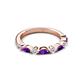 3 - Mira 0.46 ctw Marquise Amethyst and Round Lab Grown Diamond Women Stackable Wedding Band 