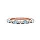 1 - Mira 0.46 ctw Marquise Aquamarine and Round Lab Grown Diamond Women Stackable Wedding Band 