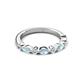 3 - Mira 0.46 ctw Marquise Aquamarine and Round Lab Grown Diamond Women Stackable Wedding Band 