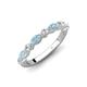 4 - Mira 0.46 ctw Marquise Aquamarine and Round Lab Grown Diamond Women Stackable Wedding Band 