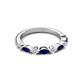 3 - Mira 0.54 ctw Marquise Blue Sapphire and Round Lab Grown Diamond Women Stackable Wedding Band 